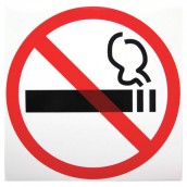 Знак "Знак о запрете курения", диаметр - 200 мм, пленка самоклеящаяся, 610829/Р35Н, 610829/Р 35Н