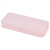 Пенал пластиковый BRAUBERG, пастельный розовый, наклейки в комплекте, 21х9х3 см, 272271