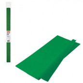 Бумага гофрированная/креповая, 32 г/м2, 50х250 см, темно-зеленая, в рулоне, BRAUBERG, 126537