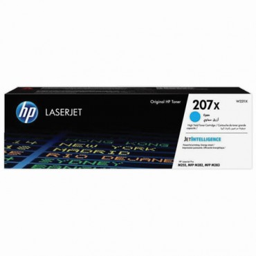 Картридж лазерный HP (W2211X) Color LJ M282/M283/M255, №207X, голубой, оригинальный, ресурс 2450 страниц